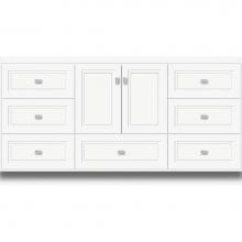 Strasser Woodenwork 15.822 - 60 X 21 X 32 Montlake Vanity Ogee Miter Sat White Sb