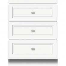 Strasser Woodenwork 15.837 - 24 X 18 X 32 Montlake Drawer Bank Ogee Miter Sat White