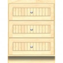 Strasser Woodenwork 12.314 - 24 X 21 X 32 Montlake Drawer Bank Beaded Nat Maple