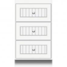 Strasser Woodenwork 12.341 - 18 X 21 X 32 Montlake Drawer Bank Beaded Sat White