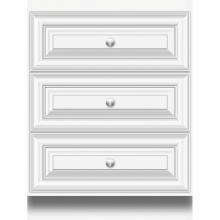 Strasser Woodenwork 14.123 - 24 X 21 X 32 Montlake Drawer Bank Classic Miter Sat White