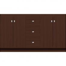 Strasser Woodenwork 29.125 - 60 X 18 X 34.5 Montlake View Vanity Slab Choc Oak Db