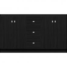 Strasser Woodenwork 29.119 - 60 X 18 X 34.5 Montlake View Vanity Slab Midnight Oak Db