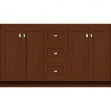 Strasser Woodenwork 28.939 - 60 X 21 X 34.5 Montlake View Vanity Shaker Pecan Cherry Db