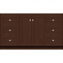 Strasser Woodenwork 28.952 - 60 X 21 X 34.5 Montlake View Vanity Shaker Choc Oak Sb