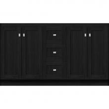 Strasser Woodenwork 28.947 - 60 X 21 X 34.5 Montlake View Vanity Shaker Midnight Oak Db