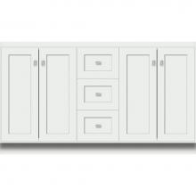 Strasser Woodenwork 28.937 - 60 X 21 X 34.5 Montlake View Vanity Shaker Powder Grey Db