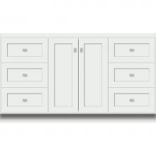 Strasser Woodenwork 28.936 - 60 X 21 X 34.5 Montlake View Vanity Shaker Powder Grey Sb