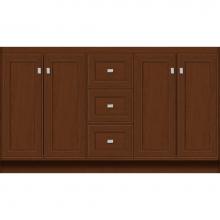 Strasser Woodenwork 28.999 - 60 X 21 X 34.5 Montlake View Vanity Deco Miter Pecan Cherry Db