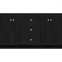 Strasser Woodenwork 29.007 - 60 X 21 X 34.5 Montlake View Vanity Deco Miter Midnight Oak Db