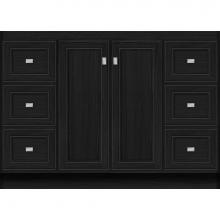 Strasser Woodenwork 29.441 - 48 X 18 X 34.5 Montlake View Vanity Deco Miter Midnight Oak Sb