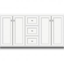 Strasser Woodenwork 28.991 - 60 X 21 X 34.5 Montlake View Vanity Deco Miter Sat White Db