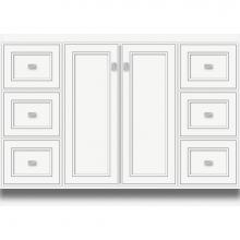 Strasser Woodenwork 29.433 - 48 X 18 X 34.5 Montlake View Vanity Deco Miter Sat White Sb