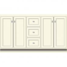 Strasser Woodenwork 28.995 - 60 X 21 X 34.5 Montlake View Vanity Deco Miter Sat Biscuit Db