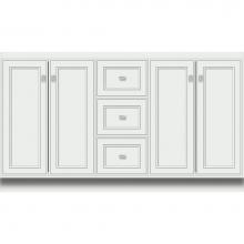 Strasser Woodenwork 28.997 - 60 X 21 X 34.5 Montlake View Vanity Deco Miter Powder Grey Db