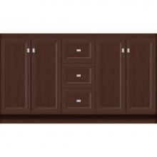 Strasser Woodenwork 28.983 - 60 X 21 X 34.5 Montlake View Vanity Ogee Miter Choc Oak Db