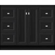 Strasser Woodenwork 29.628 - 42 X 18 X 34.5 Montlake View Vanity Ogee Miter Midnight Oak Sb