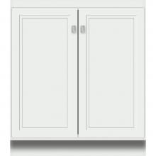 Strasser Woodenwork 28.586 - 30 X 21 X 34.5 Montlake View Vanity Ogee Miter Powder Grey Std