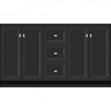 Strasser Woodenwork 28.963 - 60 X 21 X 34.5 Montlake View Vanity Ogee Miter Sat Black Db