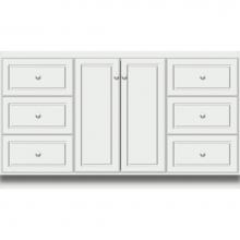 Strasser Woodenwork 29.078 - 60 X 18 X 34.5 Montlake View Vanity Ultra Powder Grey Sb