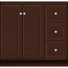 Strasser Woodenwork 29.806 - 36 X 21 X 34.5 Montlake View Vanity Beaded Choc Cherry Rh