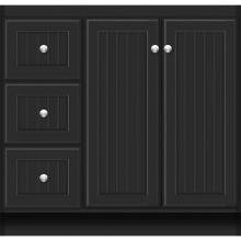 Strasser Woodenwork 29.914 - 36 X 18 X 34.5 Montlake View Vanity Beaded Sat Black Lh