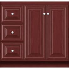 Strasser Woodenwork 29.987 - 36 X 21 X 34.5 Montlake View Vanity Classic Miter Dk Cherry Lh