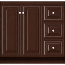 Strasser Woodenwork 29.957 - 36 X 18 X 34.5 Montlake View Vanity Classic Miter Choc Cherry Rh