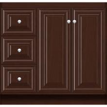 Strasser Woodenwork 29.959 - 36 X 21 X 34.5 Montlake View Vanity Classic Miter Choc Cherry Lh