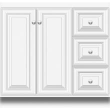 Strasser Woodenwork 24.792 - 36 X 18 X 34.5 Montlake View Vanity Classic Miter Sat White Rh