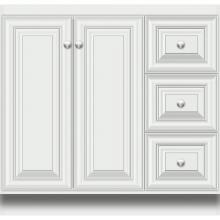 Strasser Woodenwork 24.739 - 36 X 21 X 34.5 Montlake View Vanity Classic Miter Powder Grey Rh