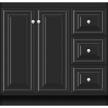 Strasser Woodenwork 24.764 - 36 X 18 X 34.5 Montlake View Vanity Classic Miter Sat Black Rh