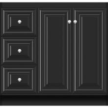 Strasser Woodenwork 24.763 - 36 X 18 X 34.5 Montlake View Vanity Classic Miter Sat Black Lh