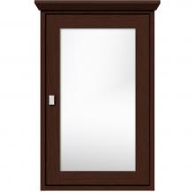 Strasser Woodenwork 57.157 - 19 X 6.5 X 31.5 Inset Med Cab Single Door 01-Square Choc Cherry