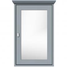 Strasser Woodenwork 57.177 - 19 X 6.5 X 31.5 Inset Med Cab Single Door 01-Square Silver Oak