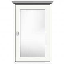 Strasser Woodenwork 57.165 - 19 X 6.5 X 31.5 Inset Med Cab Single Door 01-Square Sat White