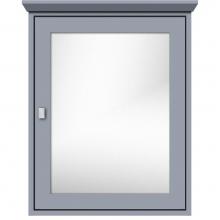 Strasser Woodenwork 57.596 - 24 X 6.5 X 31.5 Inset Med Cab Single Door 01-Square Sat Silver