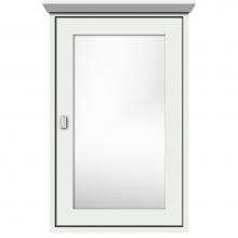 Strasser Woodenwork 57.602 - 19 X 6.5 X 31.5 Inset Med Cab Single Door 01-Square Powder Grey