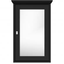 Strasser Woodenwork 57.173 - 19 X 6.5 X 31.5 Inset Med Cab Single Door 01-Square Sat Black