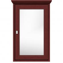 Strasser Woodenwork 57.255 - 19 X 6.5 X 31.5 Inset Med Cab Single Door Deco Miter Dk Cherry