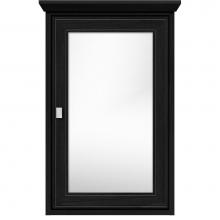 Strasser Woodenwork 57.563 - 19 X 6.5 X 31.5 Inset Med Cab Single Door Deco Miter Midnight Oak