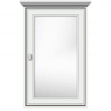 Strasser Woodenwork 57.562 - 19 X 6.5 X 31.5 Inset Med Cab Single Door Deco Miter Powder Grey