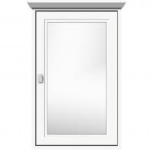 Strasser Woodenwork 57.475 - 19 X 6.5 X 31.5 Inset Med Cab Single Door Ogee Miter Sat White