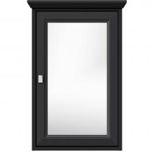 Strasser Woodenwork 57.465 - 19 X 6.5 X 31.5 Inset Med Cab Single Door Ogee Miter Sat Black