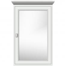 Strasser Woodenwork 70.945 - 19 X 6.5 X 31.5 Single Door Med Cab Deco Miter Powder Grey