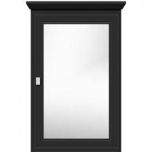 Strasser Woodenwork 70.940 - 19 X 6.5 X 31.5 Single Door Med Cab Deco Miter Sat Black