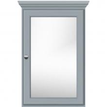 Strasser Woodenwork 76.804 - 19 X 6.5 X 31.5 Single Door Med Cab Round Silver Oak