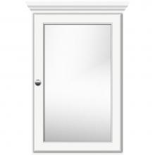 Strasser Woodenwork 76.061 - 19 X 6.5 X 31.5 Single Door Med Cab Round Sat White