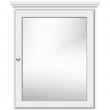 Strasser Woodenwork 70.703 - 24 X 6.5 X 31.5 Single Door Med Cab Round Powder Grey