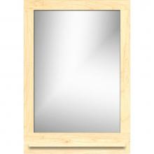 Strasser Woodenwork 78.807 - 24 X 4.5 X 33.5 Framed Mirror Non-Bev Square Nat Maple W/Shf
